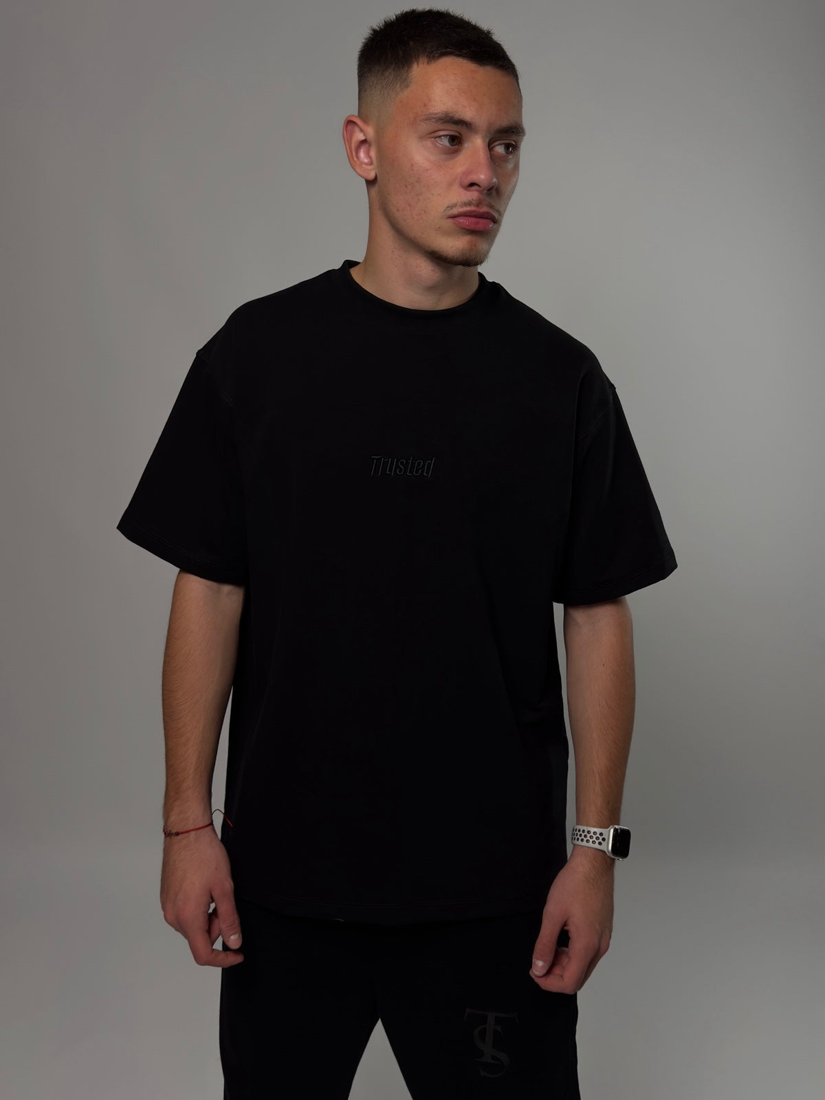 Black Embroidery Trusted T-shirt