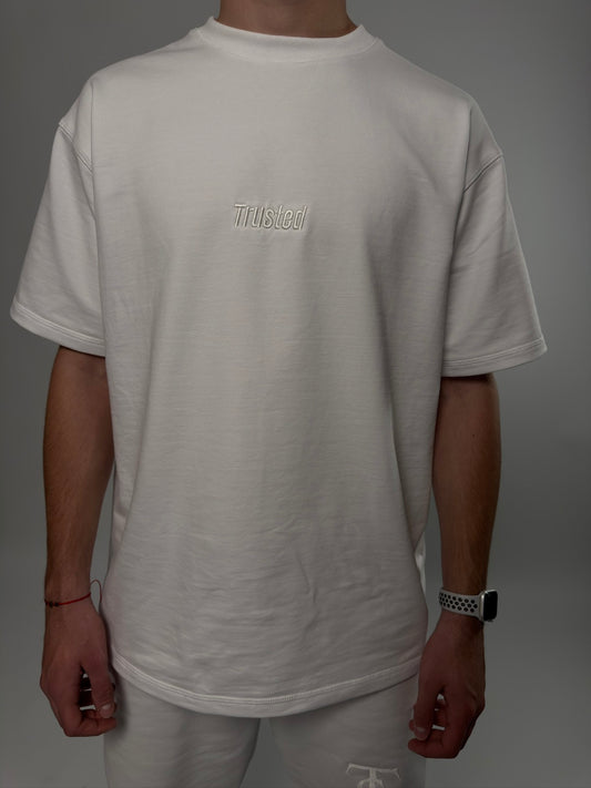 White Embroidery Trusted T-shirt