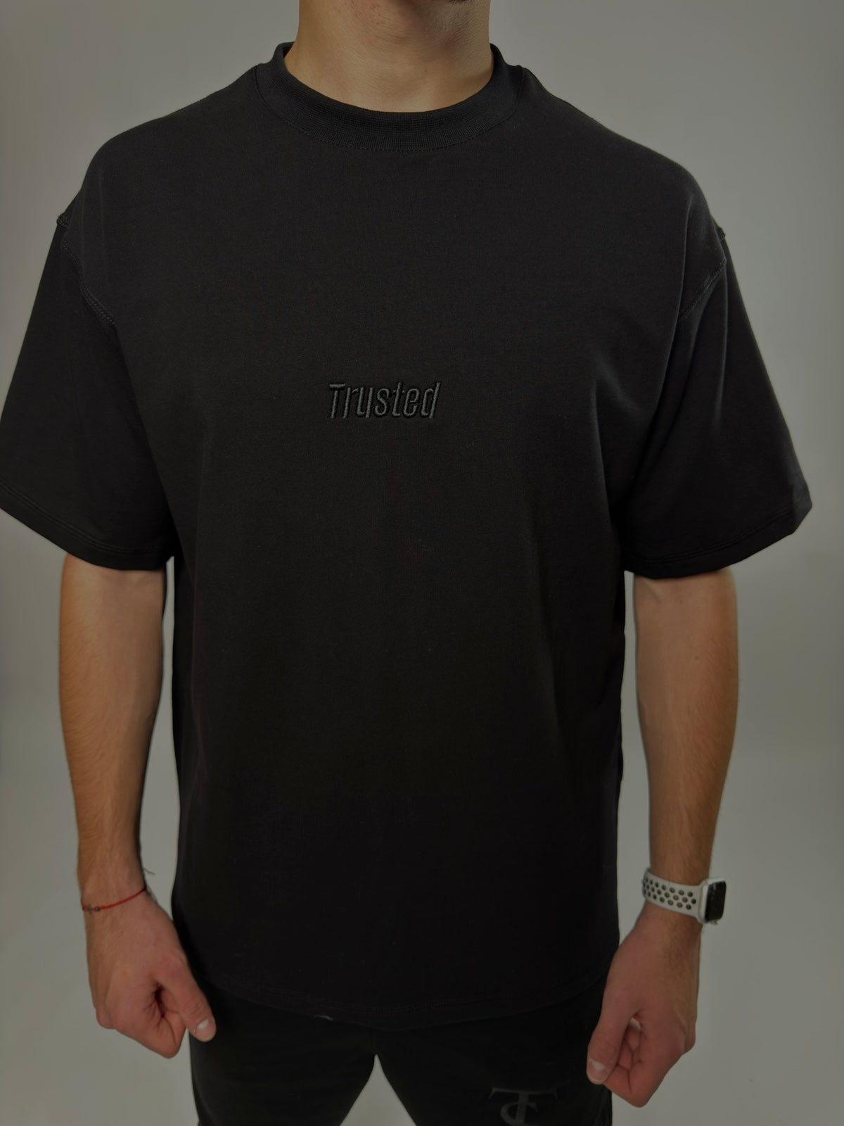 Black Embroidery Trusted T-shirt